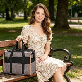 Pet Bag with Wheels and Adjustable Aluminum