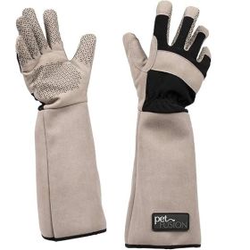 Multipurpose Pet Grooming Gloves Great for Trips to Vet and Bathing, Puncture, Scratch & Water Resistant