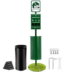 Dog Waste Station, Commercial Dog Poop Station, 11.5 Gallons Pet Waste Bin with 50 Can Liners, Bag Dispenser & 600 Waste Bags