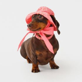 Floral Sun Bucket Hat For Dog (size: S/M)